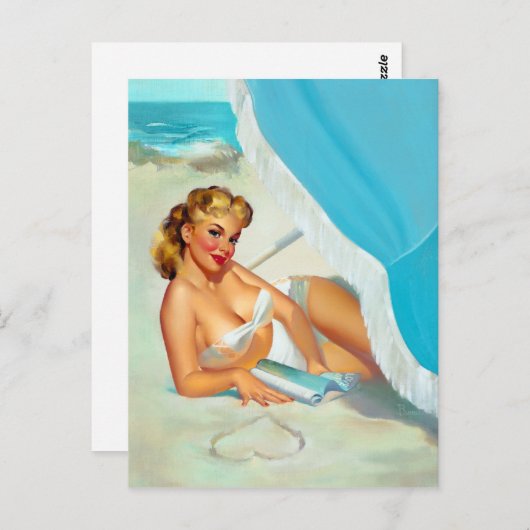 Button des Herzens Postkarte (Vorne/Hinten)