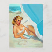 Button des Herzens Postkarte (Vorderseite)