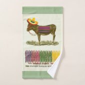 Button des Schwanzes auf dem Donkey Badhandtuch Set (Handtuch)