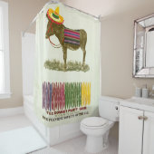 Button des Schwanzes auf dem Donkey Duschvorhang (Beispiel)