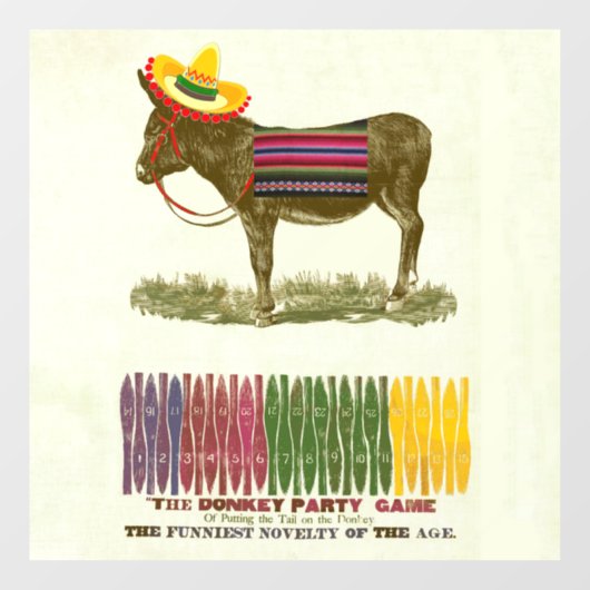 Button des Schwanzes auf dem Donkey Fensteraufkleber (Blatt)