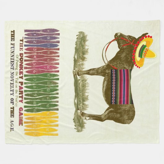 Button des Schwanzes auf dem Donkey Fleecedecke (Vorderseite (Horizontal))