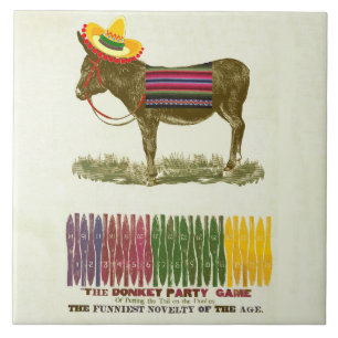 Button des Schwanzes auf dem Donkey Fliese