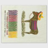 Button des Schwanzes auf dem Donkey Geschenkpapier (Flach)