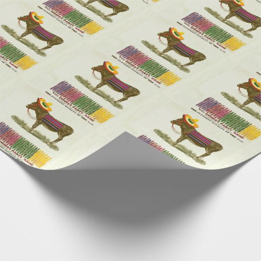 Button des Schwanzes auf dem Donkey Geschenkpapier (Ecke)