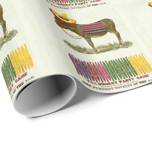 Button des Schwanzes auf dem Donkey Geschenkpapier (Rolleneckpunkt)