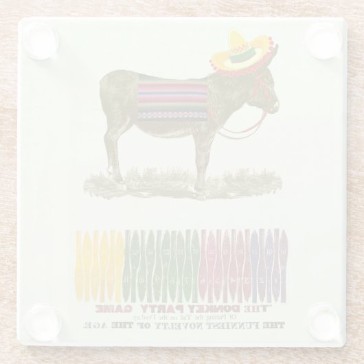 Button des Schwanzes auf dem Donkey Glasuntersetzer (Rückseite)