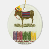 Button des Schwanzes auf dem Donkey Keramik Ornament (Links)