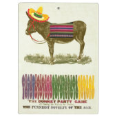 Button des Schwanzes auf dem Donkey Klemmbrett (Rückseite)