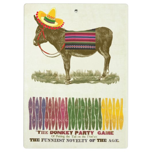 Button des Schwanzes auf dem Donkey Klemmbrett (Rückseite)