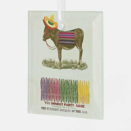 Button des Schwanzes auf dem Donkey Ornament Aus Glas (Vorderseite links)