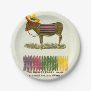 Button des Schwanzes auf dem Donkey Pappteller