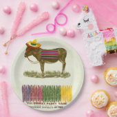 Button des Schwanzes auf dem Donkey Pappteller (Party)