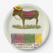 Button des Schwanzes auf dem Donkey Pappteller (Vorderseite)