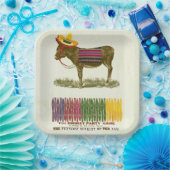 Button des Schwanzes auf dem Donkey Pappteller (Party)