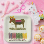 Button des Schwanzes auf dem Donkey Pappteller (Party)