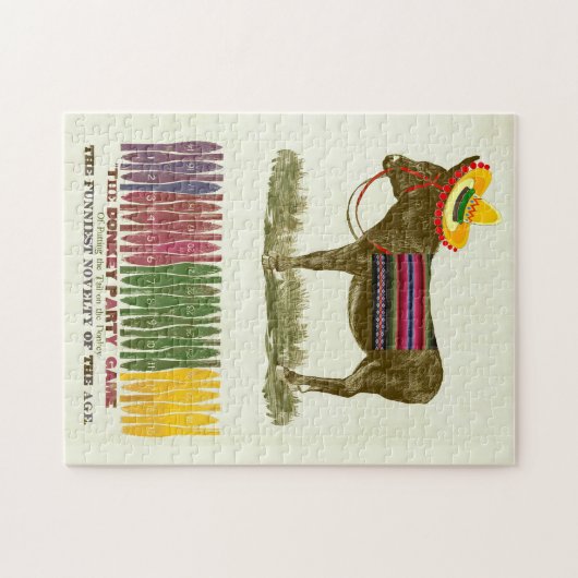 Button des Schwanzes auf dem Donkey Puzzle (Horizontal)