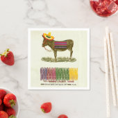 Button des Schwanzes auf dem Donkey Serviette (Beispiel)