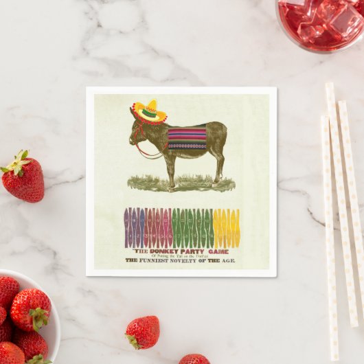 Button des Schwanzes auf dem Donkey Serviette (Beispiel)