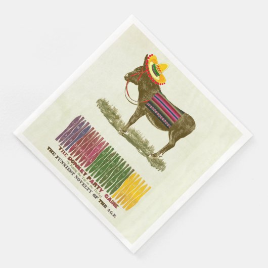 Button des Schwanzes auf dem Donkey Serviette (Ecke)