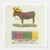 Button des Schwanzes auf dem Donkey Serviette (Vorderseite)