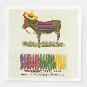 Button des Schwanzes auf dem Donkey Serviette