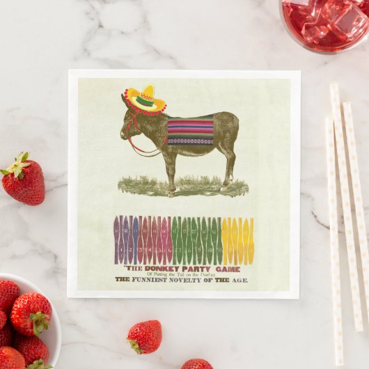 Button des Schwanzes auf dem Donkey Serviette (Beispiel)