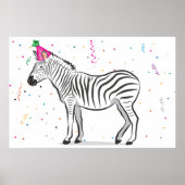 Button des Schwanzes auf dem Zebra (24x36) Poster (Vorne)