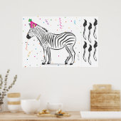 Button des Schwanzes auf dem Zebra Poster (Küche)