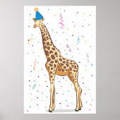 Button des Schwanzes auf der Giraffe (24x36) Poster (Vorne)