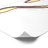 Button des Schwanzes auf der Giraffe Poster (Ecke)