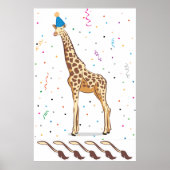 Button des Schwanzes auf der Giraffe Poster (Vorne)