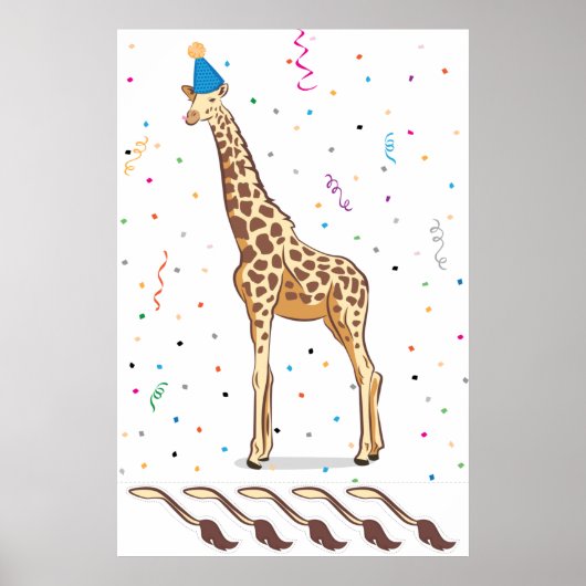 Button des Schwanzes auf der Giraffe Poster (Vorne)
