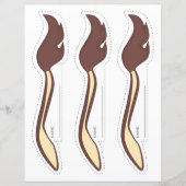 Button des Schwanzes auf der Giraffe - SCHWÄNZE (8 (Vorderseite)