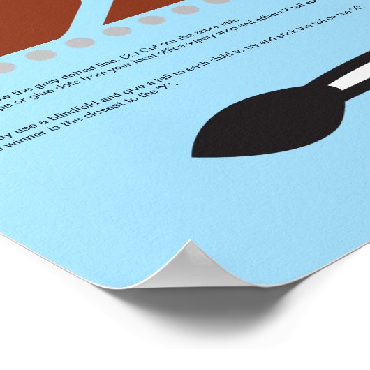 BUTTON des Schwanzes auf der Zebra Safari Geburtst Poster (Ecke)