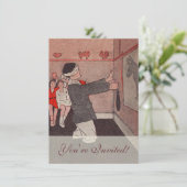 Button des Schwanzes Donkey Einladung (Stehend Vorderseite)