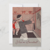 Button des Schwanzes Donkey Einladung (Vorderseite)