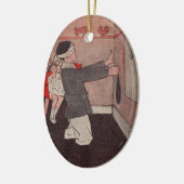 Button des Schwanzes Donkey Keramik Ornament (Links)