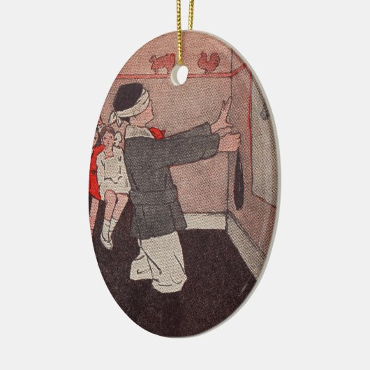 Button des Schwanzes Donkey Keramik Ornament (Links)