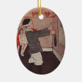 Button des Schwanzes Donkey Keramik Ornament (Hinten)