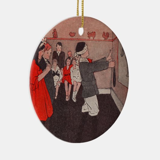 Button des Schwanzes Donkey Keramik Ornament (Rechts)