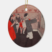 Button des Schwanzes Donkey Keramik Ornament (Links)