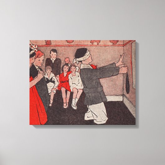 Button des Schwanzes Donkey Leinwanddruck (Vorderseite)