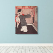 Button des Schwanzes Donkey Leinwanddruck (Insitu (Holzboden))