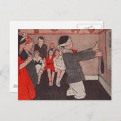 Button des Schwanzes Donkey Postkarte (Vorne/Hinten)