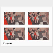 Button des Schwanzes Donkey Rechteckiger Aufkleber (Blatt)