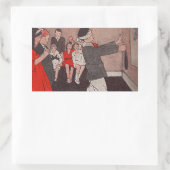 Button des Schwanzes Donkey Rechteckiger Aufkleber (Tasche)