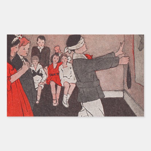 Button des Schwanzes Donkey Rechteckiger Aufkleber (Vorderseite)