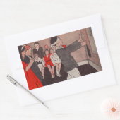 Button des Schwanzes Donkey Rechteckiger Aufkleber (Umschlag)