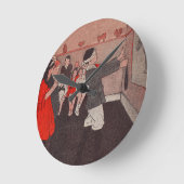 Button des Schwanzes Donkey Runde Wanduhr (Winkel)